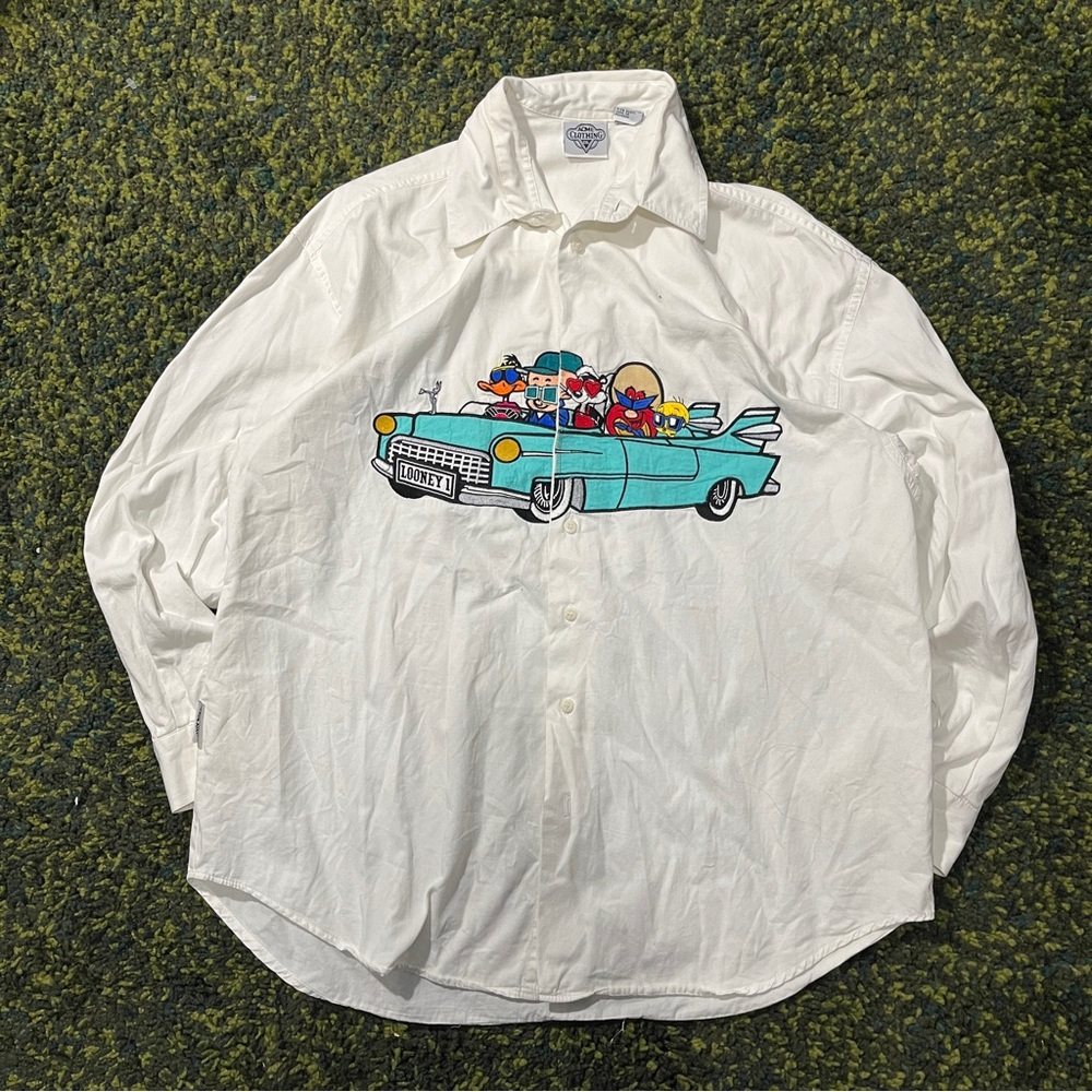ACME Clothing Co. Vintage Looney Tunes Lowrider Button Up Shirt (L)